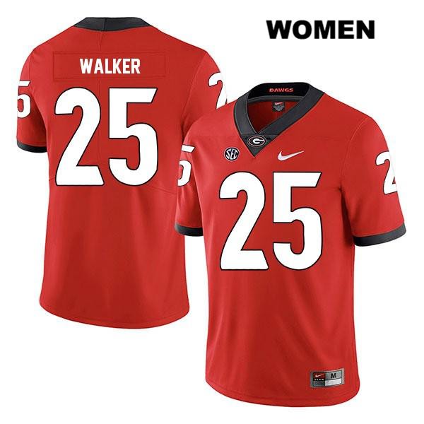 Georgia Bulldogs Women's Quay Walker #25 NCAA Legend Authentic Red Nike Stitched College Football Jersey XRG5756GH